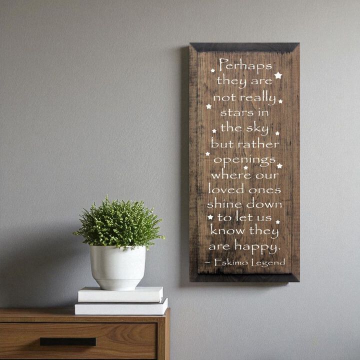 Memorial Wood Sign Loved Ones Shine Down Inspirational Sympathy Wall Decor