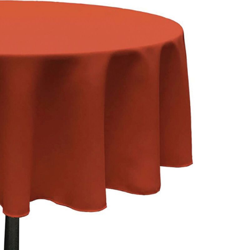 Polyester Poplin Round Tablecloth 51 Inch Dining Table Cover image number 1