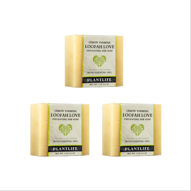 Plantlife Bar Soap - Loofah Love Lemon Verbena 3 Pack image number 2