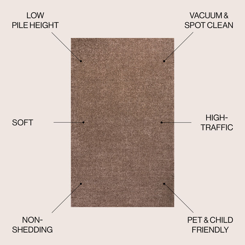 Haze Solid Low Pile Area Rug