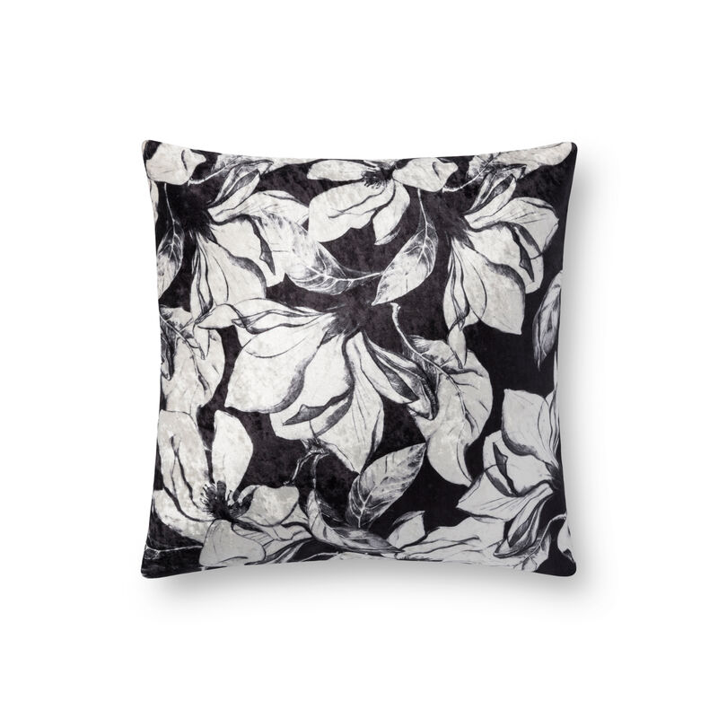 P0754 Black/White 18"x18" Poly Pillow