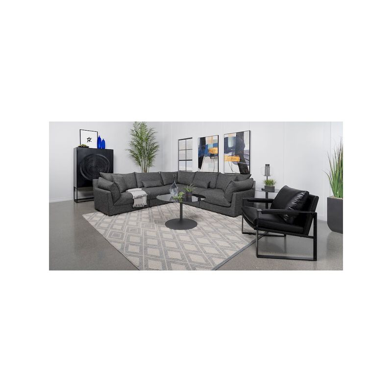 Coaster Co. of America Sasha Upholstered Armless Chair Barely Black