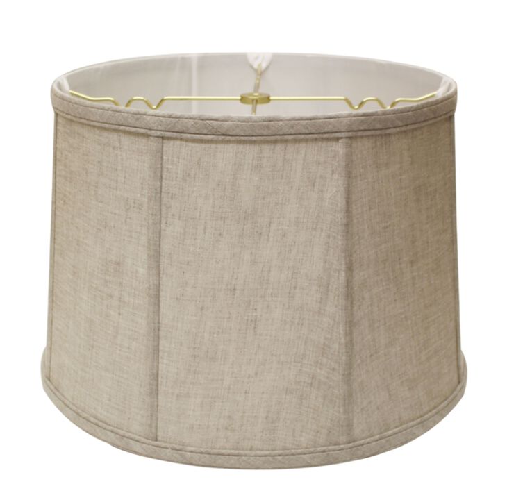HomeRoots Cream Linen Drum Lamp Shade