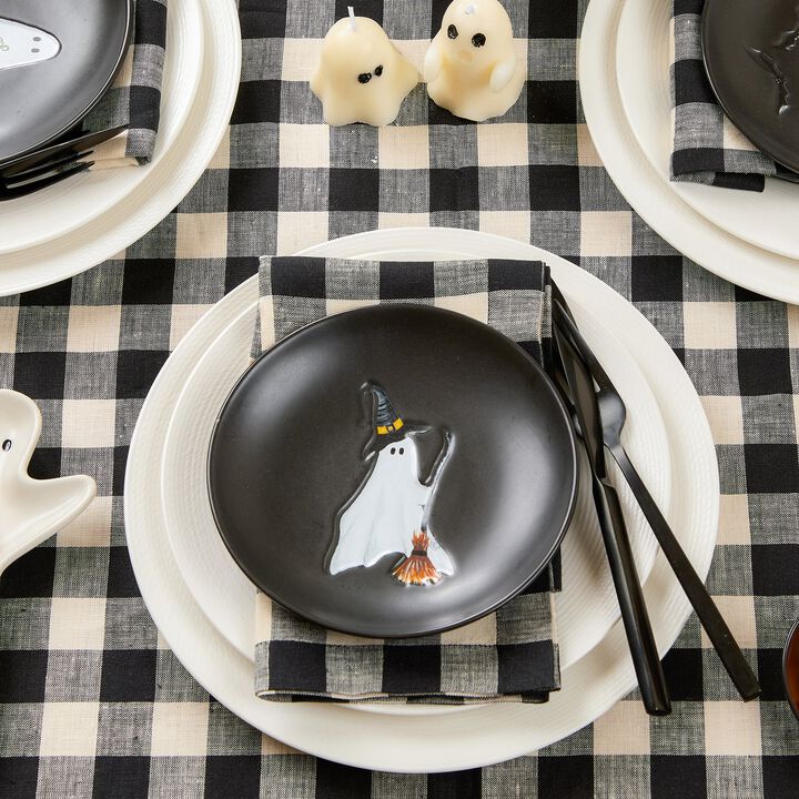 Solino Home 100% Pure Linen Table Throw - Morgan Check