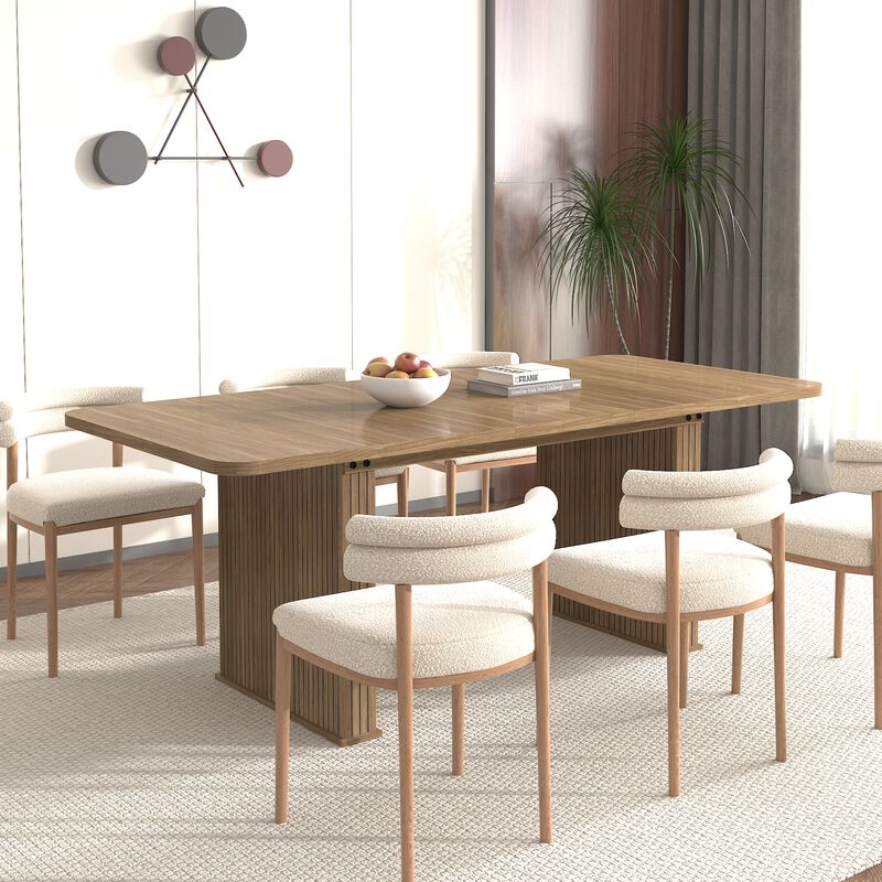 Scimla Modern Extendable Rectangular Dining Table image number 4