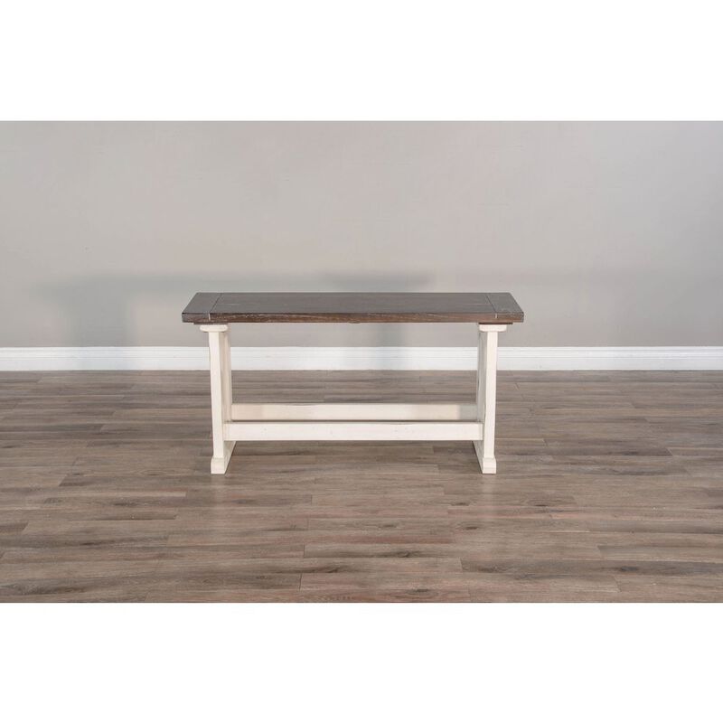 Counter Wood Side Bench, Cottage Europen Dark image number 2