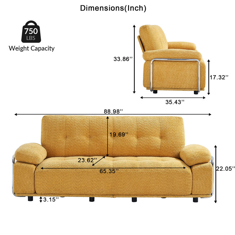 Wofdap Chenille 3 Seater Sofa image number 8