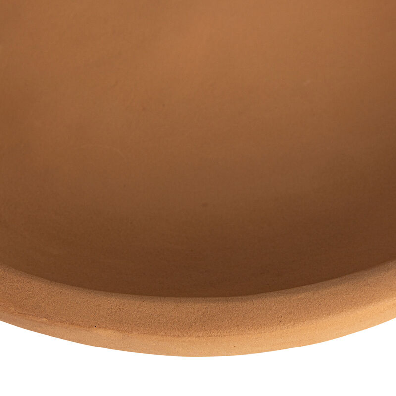 Boho Shallow Terracotta Serving Bowl, Distressed Finish image number 5