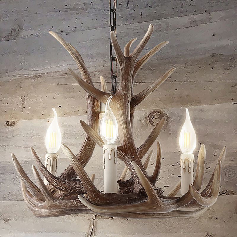 Nelle Adjustable Resin Antler LED Chandelier