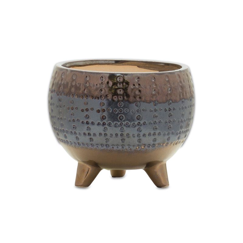 Stylish Planter with Pewter Accent for Sophisticated Indoor and Outdoor D&eacute;cor