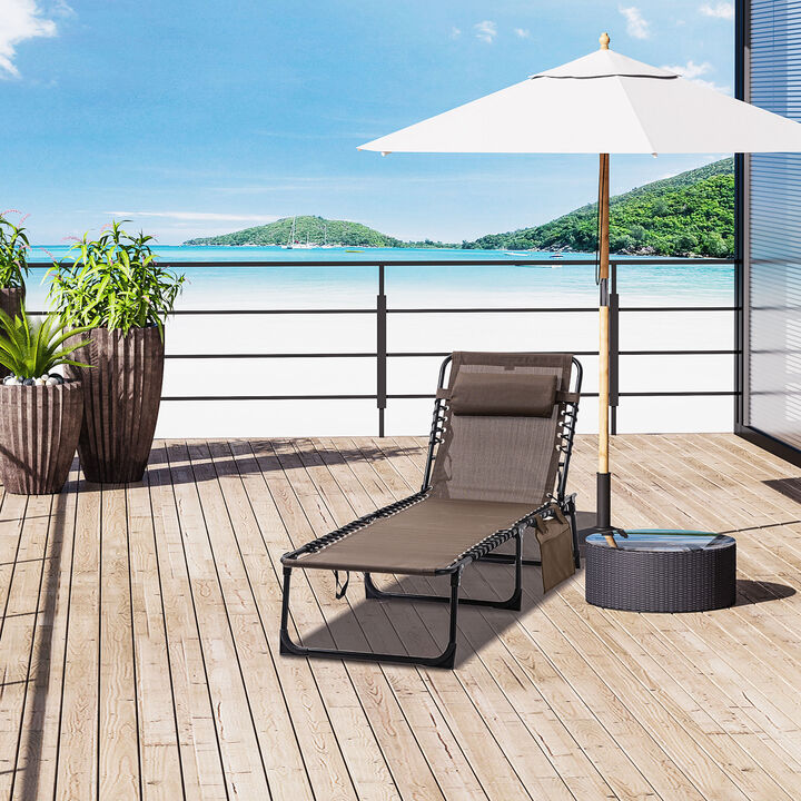 Hivvago 5-Position Outdoor Lounge Chair for Patio & Pool