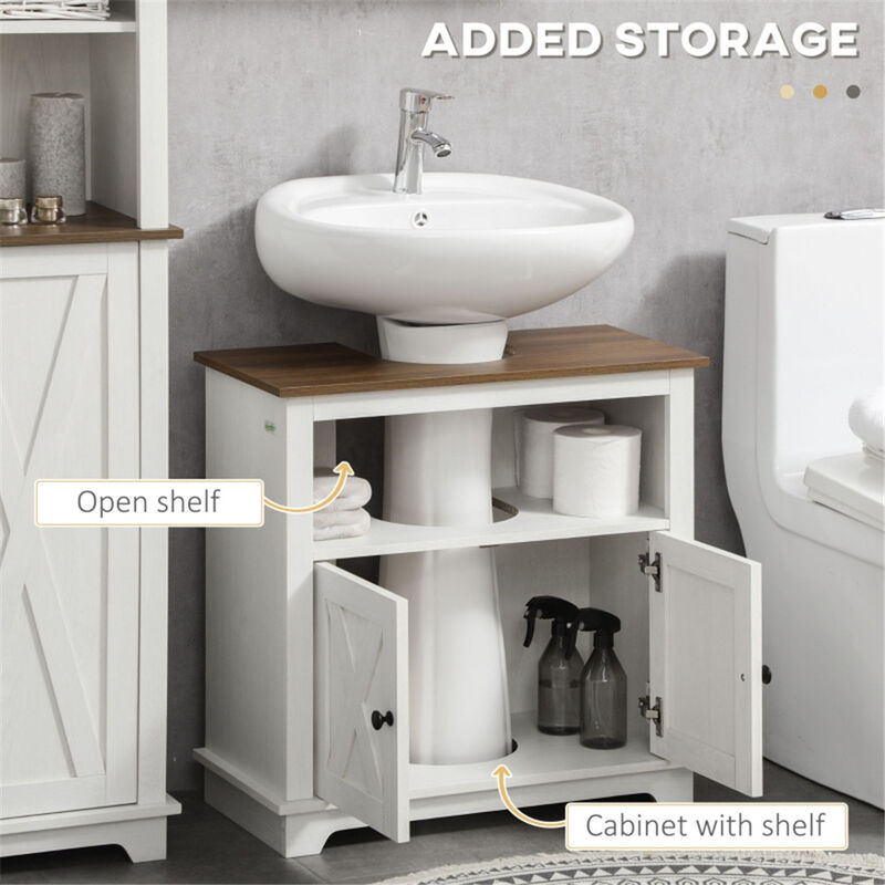 Modern Bathroom Cabinet with Sink and Built-In Storage