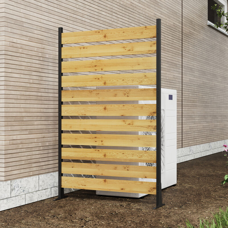 Cedar Wood Privacy Wall &ndash; Outdoor Screen Fence for Backyard Equipment & Trash image number 6
