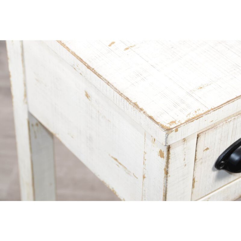 Sunny Designs White Sand Chair Side Table