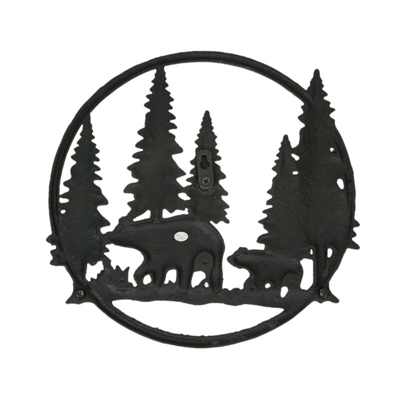 Black Bears in Forest Wall Hanging - 12" - Cabin Decor image number 4
