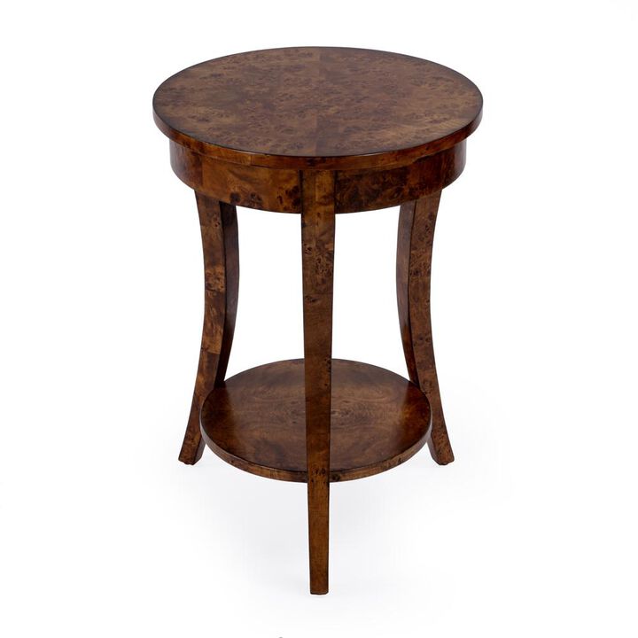 Butler Specialty Holdin Round 18"W Side Table, Medium Brown