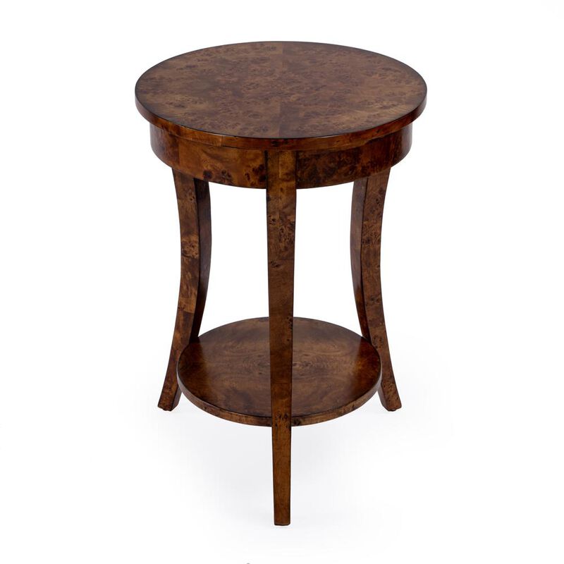Butler Specialty Holdin Round 18"W Side Table, Medium Brown image number 1