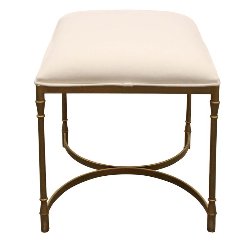 Alex Hamilton Modern Honeyville Stool with Ivory Cushion