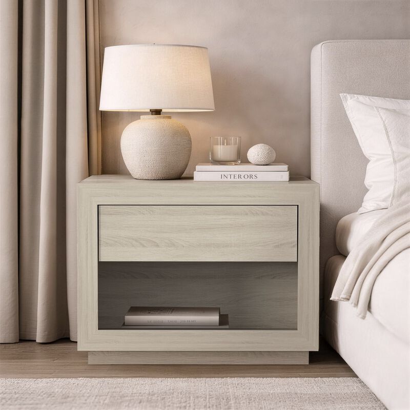 Soren 32" 1-Drawer Nightstand in Oak image number 1