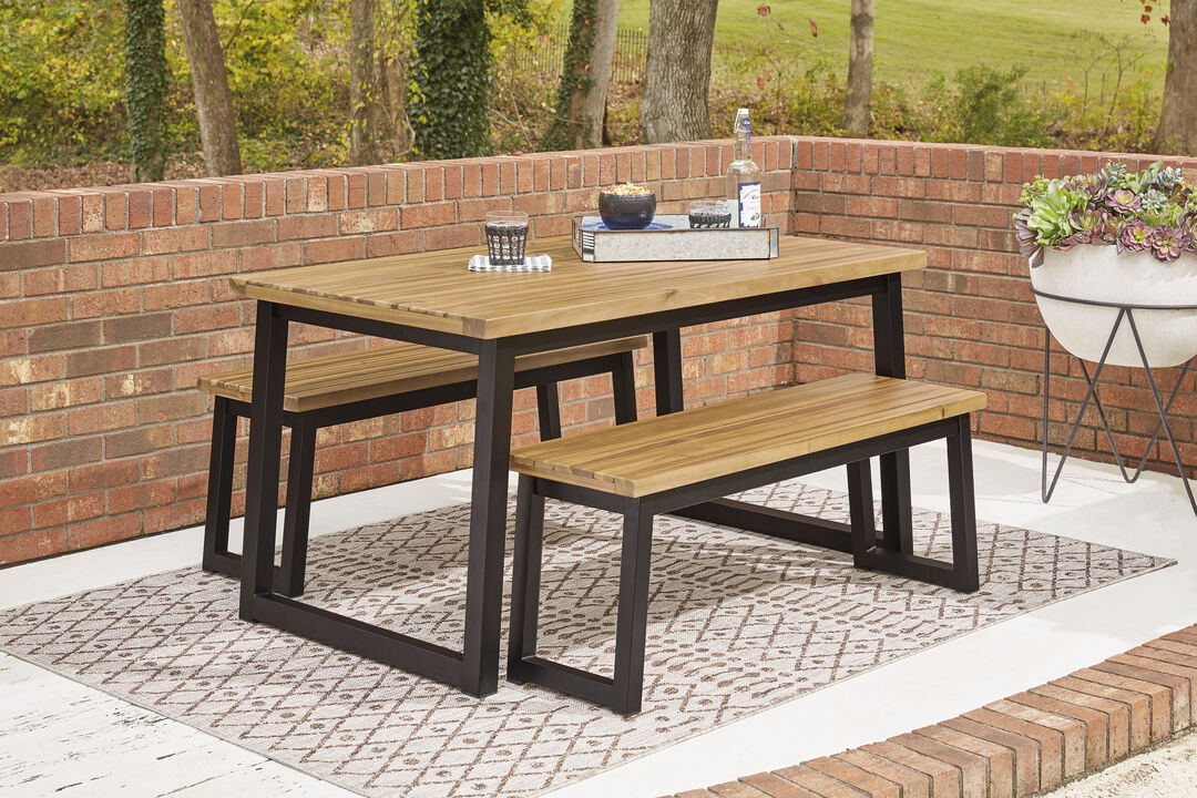 Town Wood 3-Piece Dining Table Set
