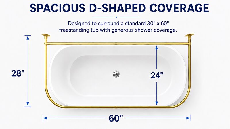Shower Suites By D-Shaped Shower Curtain Rod image number 3