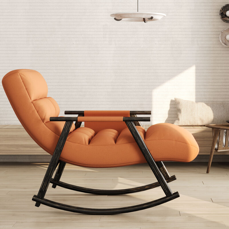 Adjustable High-Back Folding Rocking Chair image number 4