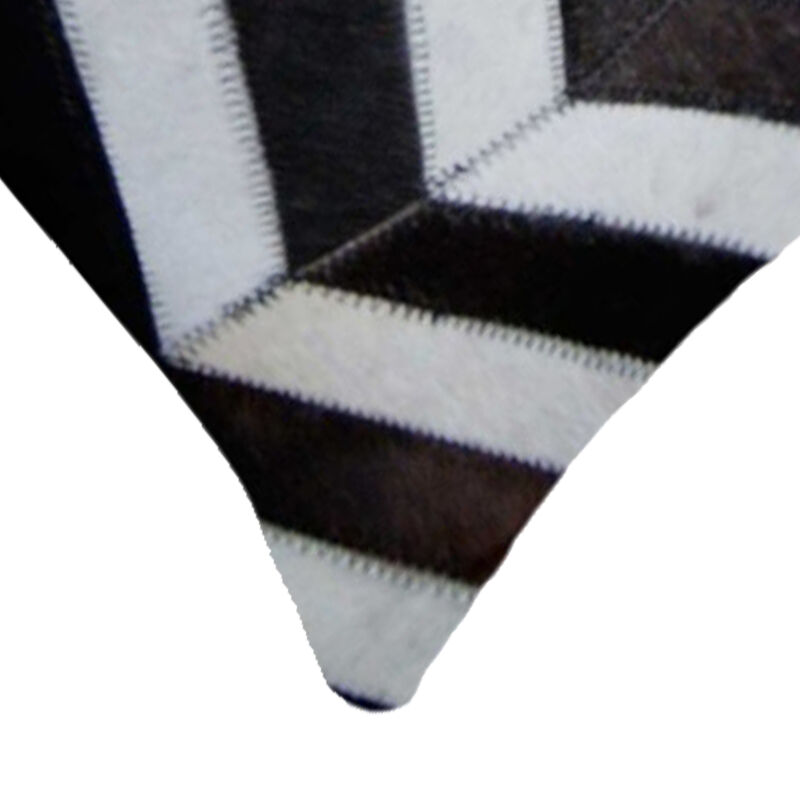 Decorative Chevron Cowhide Pillow for Couch, Chair, or Bedroom