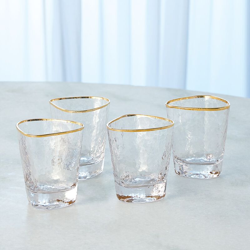 Set of 4 Hammered DOF Glasses