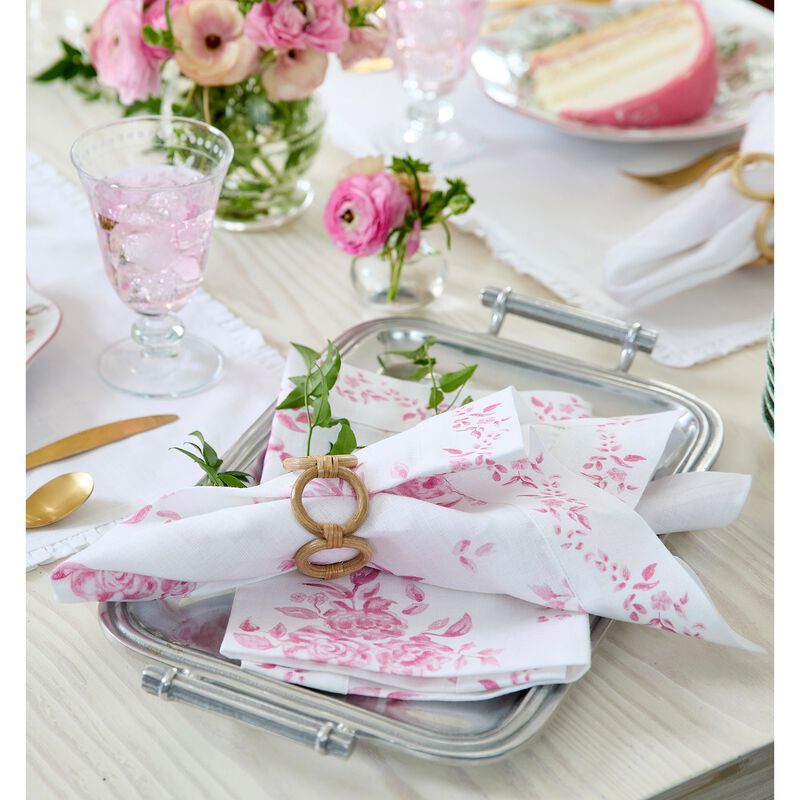 Christmas Linen Dinner Napkins 20 x 20 in Set of 4 - Jolie Fleur, Solino Home