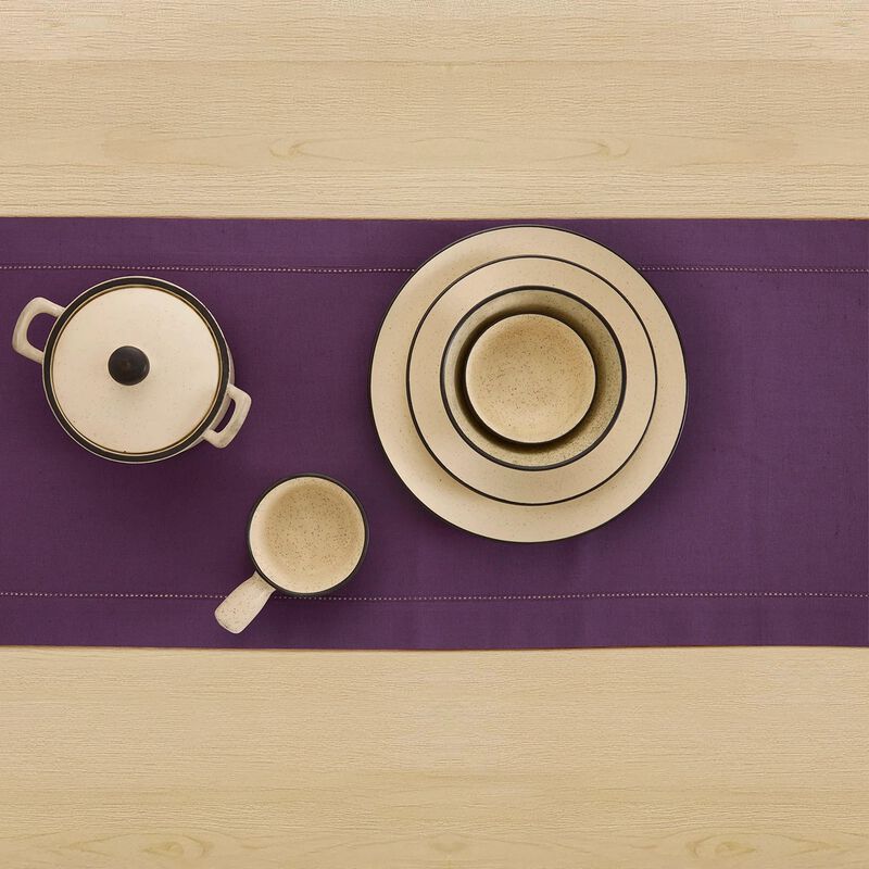 Cotton Linen Table Runner - Cotton Linen Hemstitch image number 2