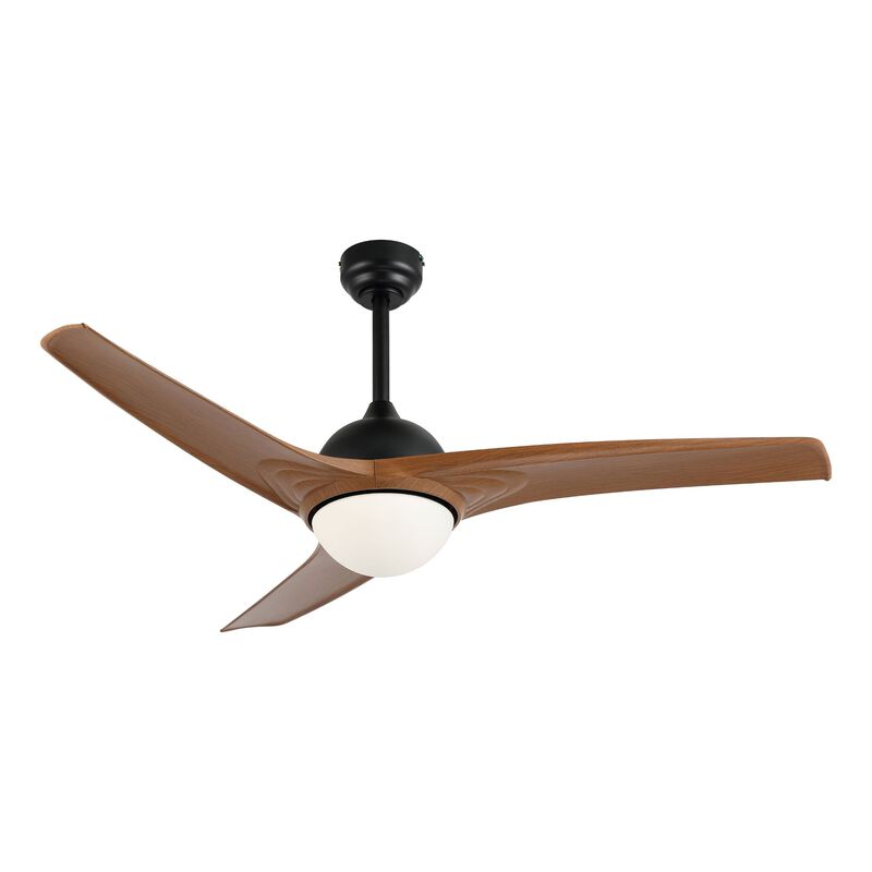 Sully Contemporary Industrial Iron/Plastic Integrated LED Ceiling Fan
