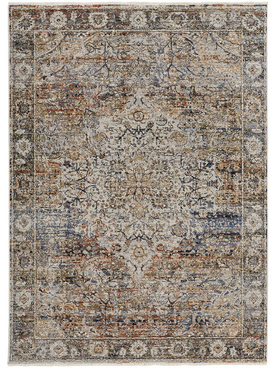 Kaia 39GMF 3' x 5' Tan/Orange/Blue Rug