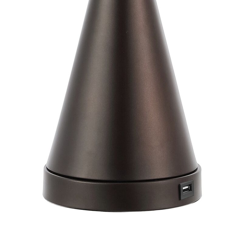 Colton Classic French Country Iron LED Table Lamp with USB Charging Port (Set of 2)