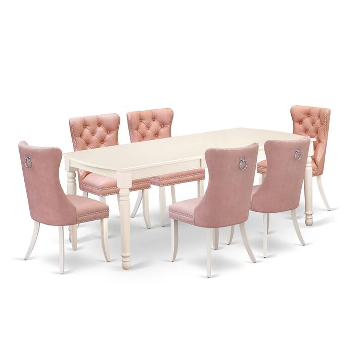 East West Furniture 7 Piece Dining Set