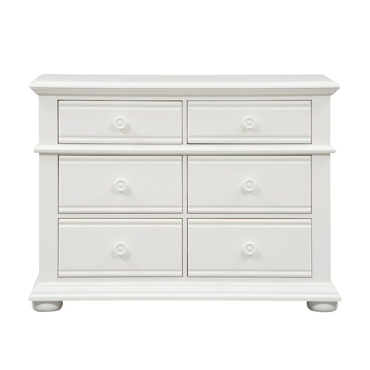Liberty Furniture Summer House 6 Drawer Dresser in Oyster White