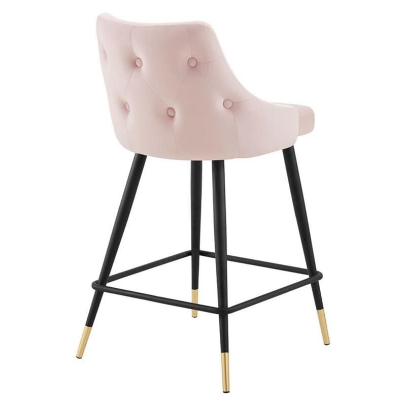 Modway Adorn Tufted Performance Velvet Counter Stool, Pink image number 4