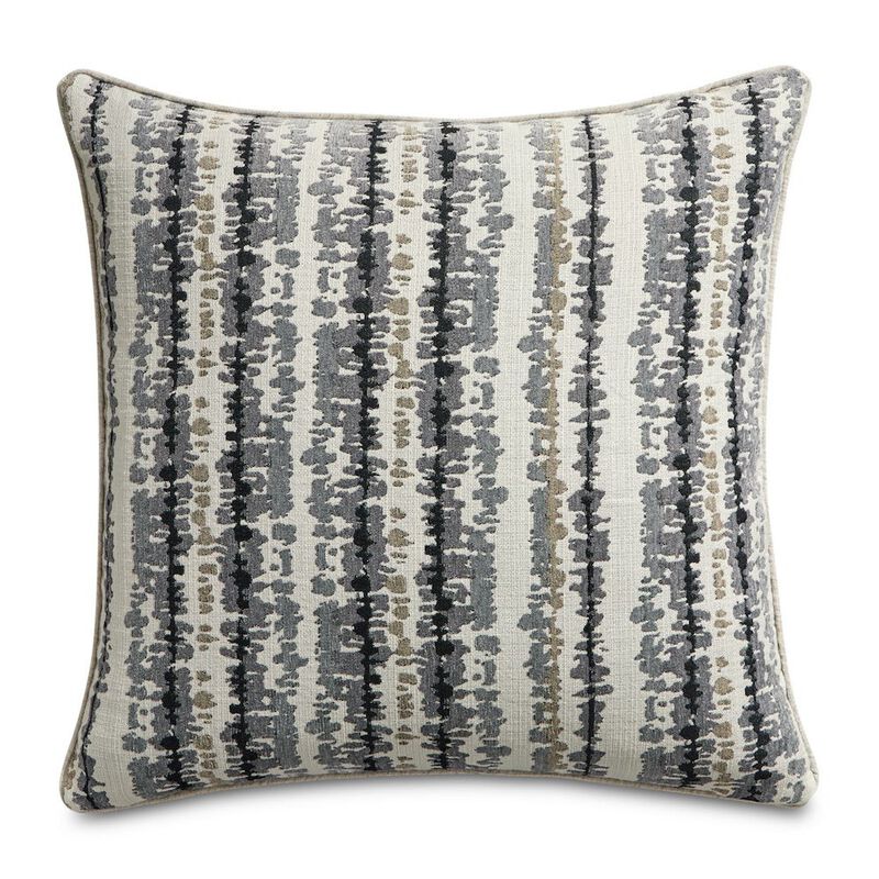 Michael Amini Explorer Antigua 21 Square Pillow, Set of 2 - Coal Gray