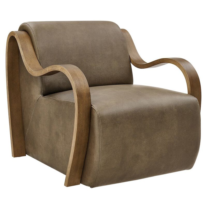 Atrium Vegan Leather Accent Armchair image number 0