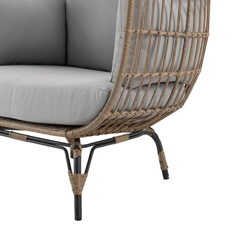 Spezia Gray Patio Egg Chair