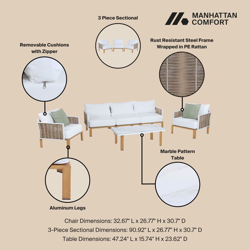 Vine 4-Piece Patio Set