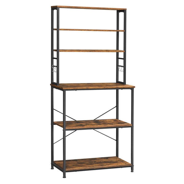 31.5 Inch Kitchen Storage Bakers Rack with Multiple Shelves