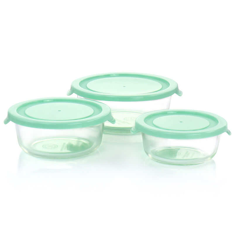 Martha Stewart 6 Piece Assorted Glass Storage Container and Lid Set  in Mint image number 3
