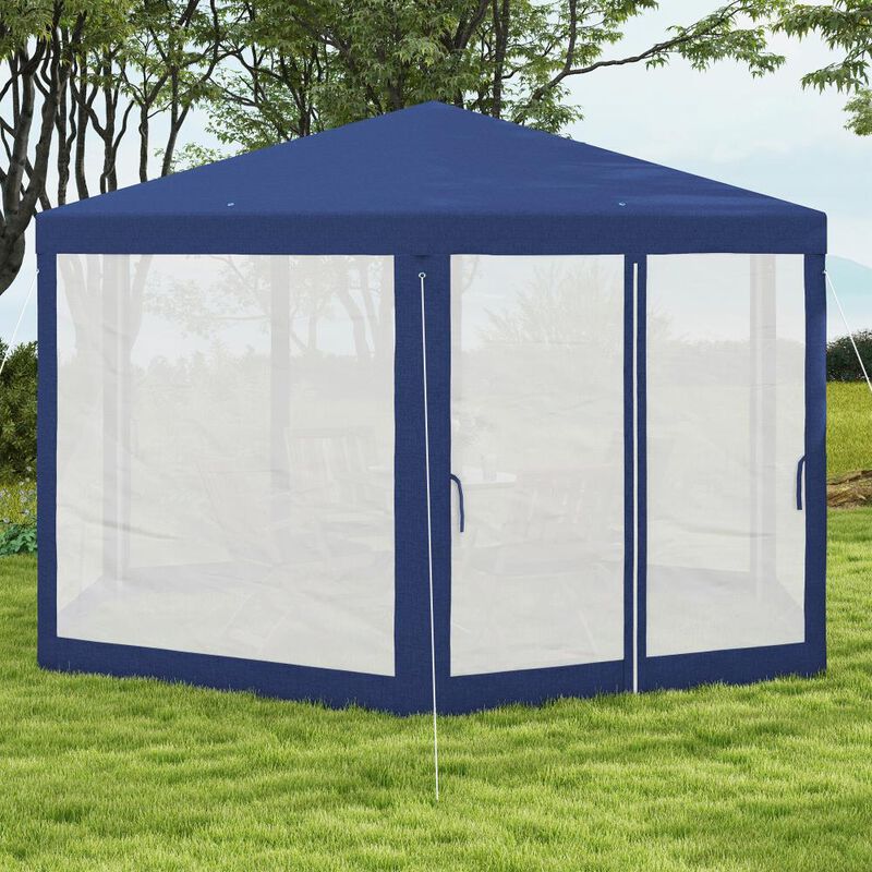 Hivvago 13' x 11' Hexagon Party Tent Canopy with Protective Mesh Walls image number 6