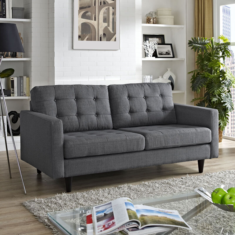 Empress Upholstered Fabric Loveseat image number 1