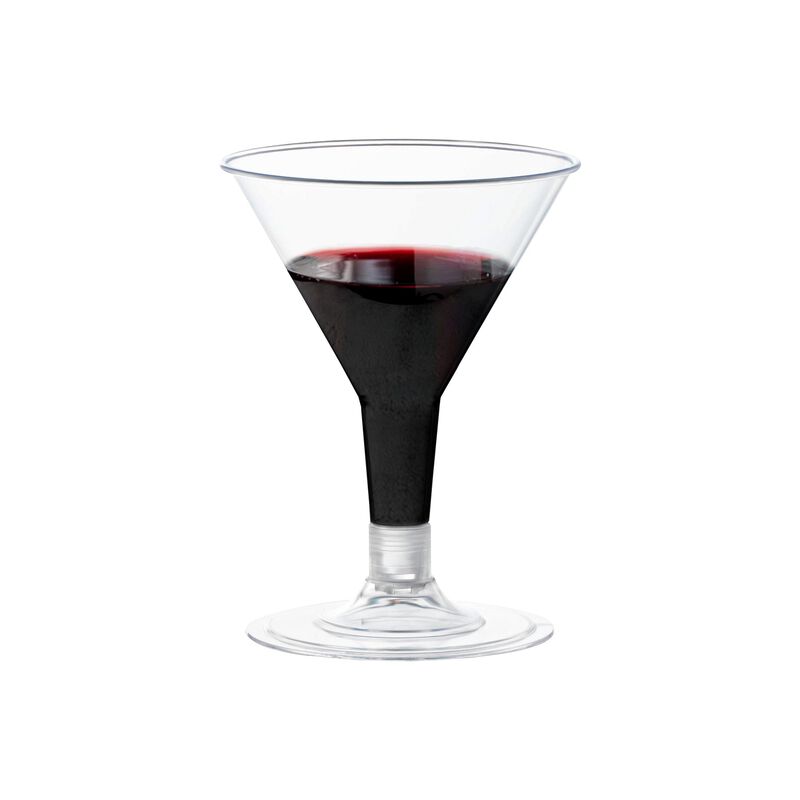 2 oz. Clear Plastic Mini Martini Shot Glasses (192 Glasses) image number 2