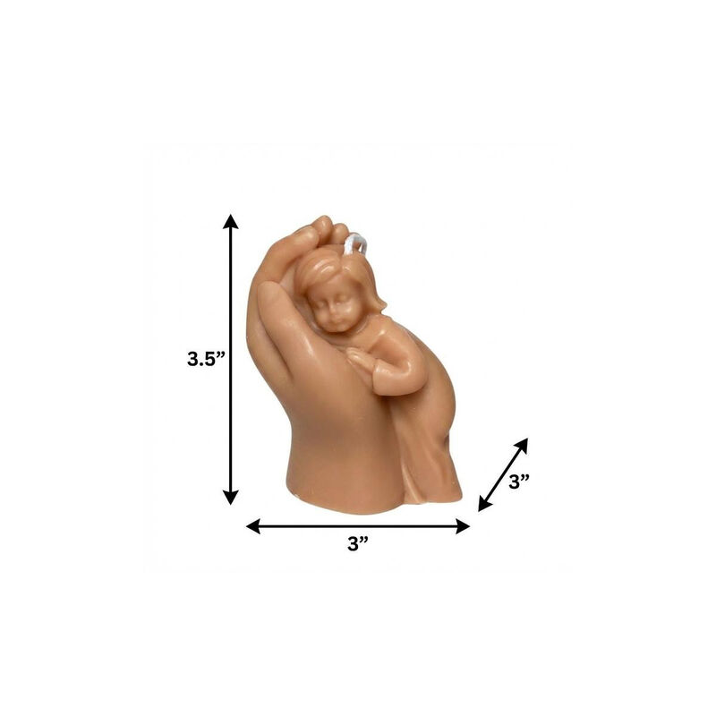 HomeRoots 3" Unscented Baby Dimensional Candle image number 2