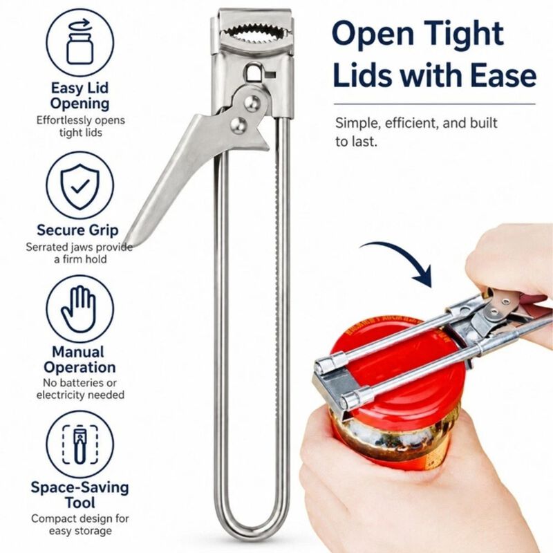 Stainless Steel Adjustable Can Opener Tool image number 1