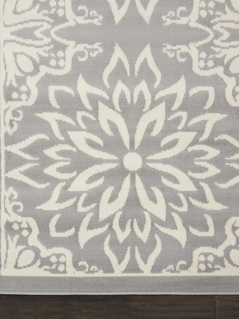 Jubilant JUB06 Ivory/Gray 8' x Round Rug