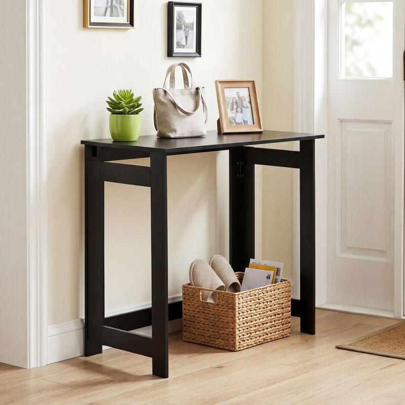 Narrow Folding Console Table with Collapsible Legs for Small Spaces image number 3