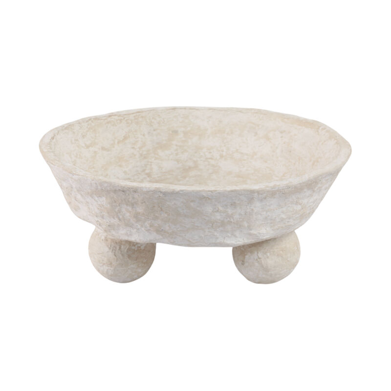 Paper Mache Knobby Footed Bowl image number 3